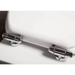 Toreno High Gloss White MDF Bottom Fixing Soft Close Toilet Seat with Chrome Hinges 9 Toreno High Gloss White MDF Bottom Fixing Soft Close Toilet Seat with Chrome Hinges -Toilet Accessories shop MSC020 detail3 460
