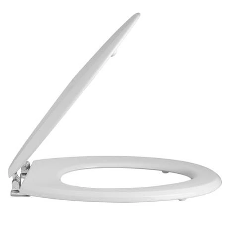 Nuie - Traditional Round Wooden Seat, Bottom-fix - Chrome Hinges - NTS302 4 Nuie - Traditional Round Wooden Seat, Bottom-fix - Chrome Hinges - NTS302 - Image 2