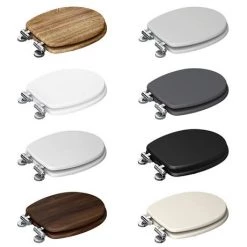 Oxford Soft Close Toilet Seat with Chrome Hinges - Various Colour Options -Toilet Accessories shop OXF SEAT VC d2 460
