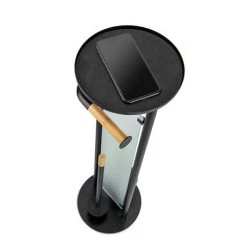 Croydex Matt Black & Bamboo Multi-Function Toilet Butler - PA810021 -Toilet Accessories shop PA810021 D1 460