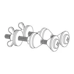 Viva WC Bolt Through Kit -Toilet Accessories shop PP0021 D1 460