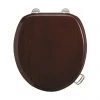 Burlington Bar Hinged Mahogany Toilet Seat with Lift Handles -Toilet Accessories shop S12 A51CHR P