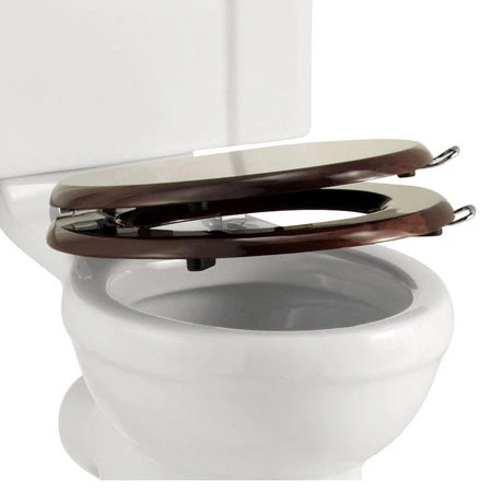 Burlington Soft Close Mahogany Toilet Seat with Lift Handles 3 Burlington Soft Close Mahogany Toilet Seat with Lift Handles