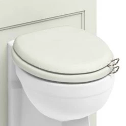 Burlington Soft Close Toilet Seat with Chrome Hinges and Handles - Sand -Toilet Accessories shop S43 A51CHR D1 460