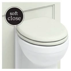 Burlington Soft Close Toilet Seat with Chrome Hinges - Sand -Toilet Accessories shop S43 D1 460