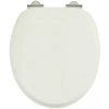 Burlington Soft Close Toilet Seat with Chrome Hinges - Sand -Toilet Accessories shop S43 P
