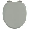 Burlington Soft Close Toilet Seat with Chrome Hinges - Dark Olive -Toilet Accessories shop S44 P