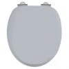Burlington Soft Close Toilet Seat with Chrome Hinges - Classic Grey -Toilet Accessories shop S46 P