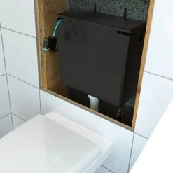 Viva Skylo Bottom & Side Entry Black Concealed Cistern -Toilet Accessories shop SKYCC01 D4 460