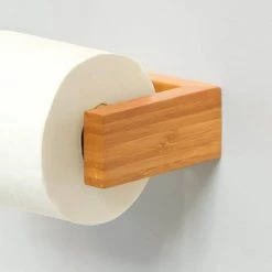 Slimline Toilet Roll Holder Bamboo -Toilet Accessories shop STRHBB D1 460
