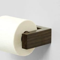 Slimline Toilet Roll Holder Dark Oak -Toilet Accessories shop STRHDO D1 460