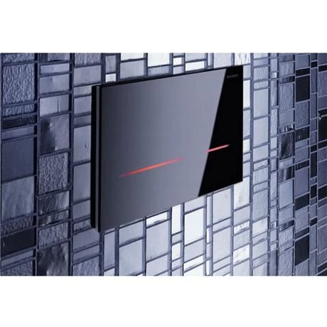Geberit - Touchless Dual Flush for UP720 Cistern - Sigma80 - Smoked Glass Reflective 4 Geberit - Touchless Dual Flush for UP720 Cistern - Sigma80 - Smoked Glass Reflective - Image 2