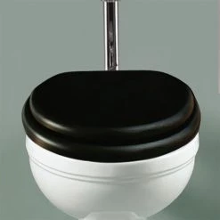 Silverdale Ebony Black Wooden Seat for High/Low Level Toilets