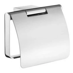 Smedbo Air - Polished Chrome Toilet Roll Holder with Lid - AK3414