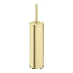 Arezzo Brushed Brass Toilet Brush + Holder