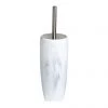 Trafalgar White Marble Effect Polyresin Toilet Brush Holder -Toilet Accessories shop TRWBH P