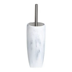 Trafalgar White Marble Effect Polyresin Toilet Brush Holder