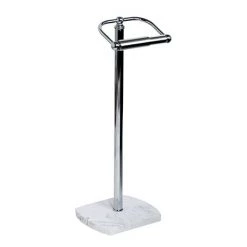 Trafalgar White Marble Effect Freestanding Toilet Roll Holder