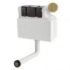 Venice Concealed WC Cistern with Brushed Brass Push Button Flush 2 Venice Concealed WC Cistern with Brushed Brass Push Button Flush -Toilet Accessories shop VCCBRA p