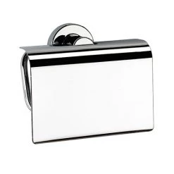 Venice Chrome Toilet Roll Holder with Cover
