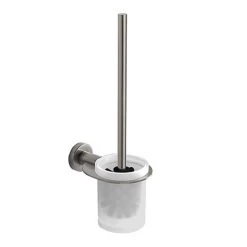 Venice Brushed Nickel Wall Mounted Toilet Brush & Holder