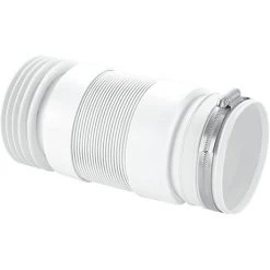McAlpine 110mm Straight Back to Wall Flexible WC Pan Connector - WC-F21R