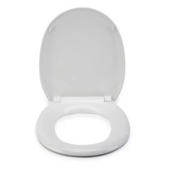 Croydex Anti-Bacterial Polypropylene Toilet Seat with Slow-Close Hinge - White -Toilet Accessories shop WL400022H ai3 460