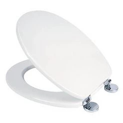 Croydex Flexi-Fix Kielder White Anti-Bacterial Toilet Seat - WL600822H