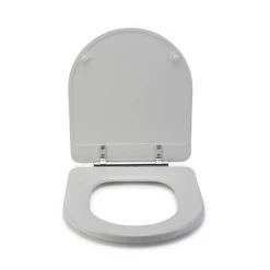 Croydex Garda D-Shape White Flexi-Fix Toilet Seat with Soft Close and Quick Release - WL600922H -Toilet Accessories shop WL600922H D2 460