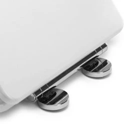 Croydex Garda D-Shape White Flexi-Fix Toilet Seat with Soft Close and Quick Release - WL600922H -Toilet Accessories shop WL600922H D5 460