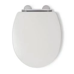 Croydex Lugano White Flexi-Fix Toilet Seat with Soft Close and Quick Release - WL601022H -Toilet Accessories shop WL601022H D3 460