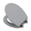 Croydex Lugano Grey Flexi-Fix Toilet Seat with Soft Close and Quick Release - WL601031H -Toilet Accessories shop WL601031H P