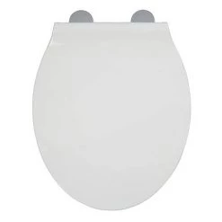 Croydex Flexi-Fix Michigan White Anti-Bacterial Toilet Seat with Soft Close and Quick Release - WL601622H -Toilet Accessories shop WL601622H D1 460