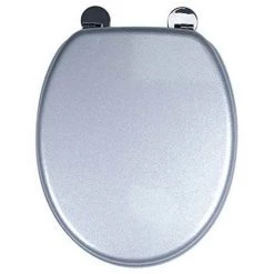 Croydex Flexi-Fix Silver Quartz Effect Anti-Bacterial Toilet Seat - WL601840H -Toilet Accessories shop WL601840H D1 460