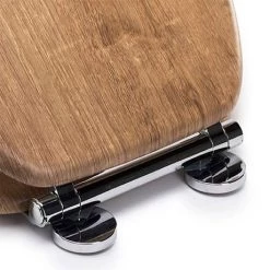 Croydex Flexi-Fix Ontario Teak Effect Anti-Bacterial Toilet Seat with Soft Close and Quick Release - WL602086H -Toilet Accessories shop WL602086H ai4 460