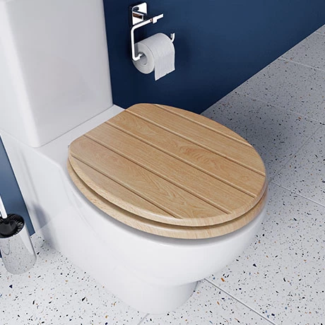 Croydex Flexi-Fix Geneva Oak Effect Anti-Bacterial Toilet Seat - WL602176H 3 Croydex Flexi-Fix Geneva Oak Effect Anti-Bacterial Toilet Seat - WL602176H