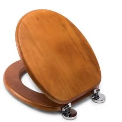 Croydex Flexi-Fix Davos Antique Effect Solid Pine Anti-Bacterial Toilet Seat - WL602250H -Toilet Accessories shop WL602250H ai2 460