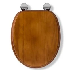 Croydex Flexi-Fix Davos Antique Effect Solid Pine Anti-Bacterial Toilet Seat - WL602250H -Toilet Accessories shop WL602250H ai4 460