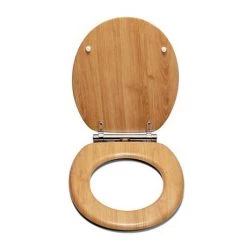 Croydex Hartley Oak Effect Toilet Seat with Soft Close and Quick Release - WL605076H -Toilet Accessories shop WL605076H D2 460