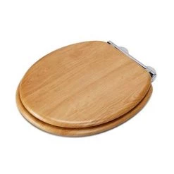 Croydex Hartley Oak Effect Toilet Seat with Soft Close and Quick Release - WL605076H -Toilet Accessories shop WL605076H D4 460