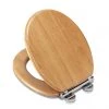 Croydex Hartley Oak Effect Toilet Seat with Soft Close and Quick Release - WL605076H -Toilet Accessories shop WL605076H P
