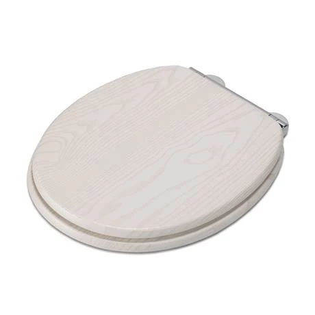 Croydex Maitland White Oak Effect Flexi-Fix Toilet Seat with Soft Close and Quick Release - WL605122H 5 Croydex Maitland White Oak Effect Flexi-Fix Toilet Seat with Soft Close and Quick Release - WL605122H - Image 3