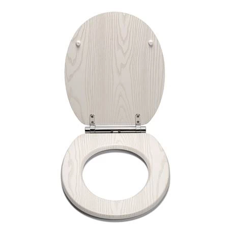 Croydex Maitland White Oak Effect Flexi-Fix Toilet Seat with Soft Close and Quick Release - WL605122H 6 Croydex Maitland White Oak Effect Flexi-Fix Toilet Seat with Soft Close and Quick Release - WL605122H - Image 4