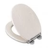 Croydex Maitland White Oak Effect Flexi-Fix Toilet Seat with Soft Close and Quick Release - WL605122H -Toilet Accessories shop WL605122H P
