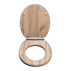 Croydex Corella Grey Oak Effect Flexi-Fix Toilet Seat with Soft Close and Quick Release - WL605231H -Toilet Accessories shop WL605231H D2 460