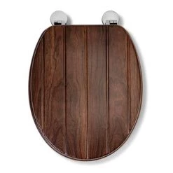 Croydex Molvena Walnut Effect Flexi-Fix Toilet Seat - WL610477H -Toilet Accessories shop WL610477H D1 460