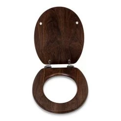 Croydex Molvena Walnut Effect Flexi-Fix Toilet Seat - WL610477H -Toilet Accessories shop WL610477H D2 460