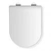 Croydex Malo D-Shape White Flexi-Fix Toilet Seat with Soft Close and Quick Release - WL611022H -Toilet Accessories shop WL611022H P