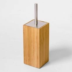 Wooden Toilet Brush & Holder Bamboo -Toilet Accessories shop WTBHBB D1 460