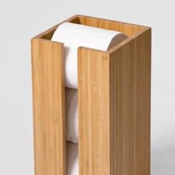 Wooden Spare Toilet Roll Storage Box Bamboo 10 Wooden Spare Toilet Roll Storage Box Bamboo -Toilet Accessories shop WTRBBB D3 460